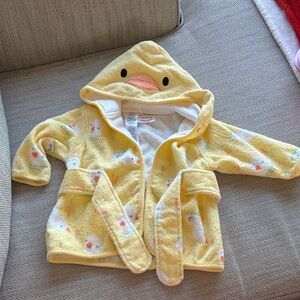 Yellow Duck Hooded Baby Robe